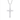 Cross Necklace with Cubic Zirconia - Ruffled Feather