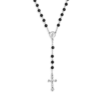 Black Rosary + Pouch