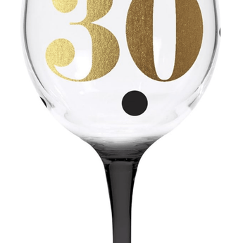 Dirty 30 Acrylic Wine Glass - Ruffled Feather