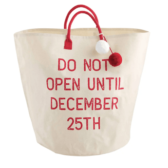 Do Not Open Christmas Tote Bag - Ruffled Feather