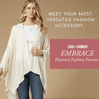 Embrace Patented Fashion Fastener - Raised Flower - Ruffled Feather