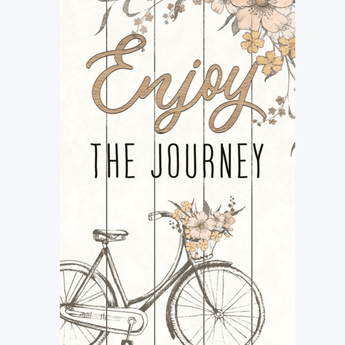 "Enjoy the Journey" Wooden Wall Sign - Ruffled Feather