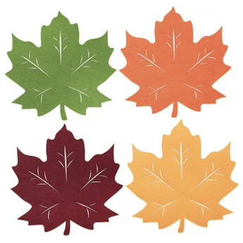 Fall Leaf Chargers Assorted Colors - Ruffled Feather