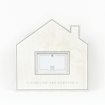 "Families are Forever" House Shaped Wooden Picture Frame - Ruffled Feather