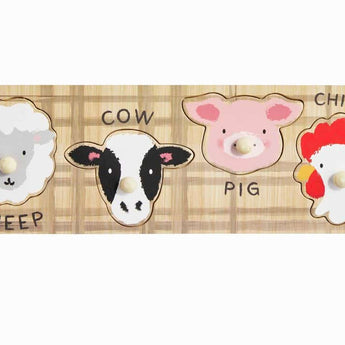 Farm Animal Knob Wood Puzzle - Ruffled Feather