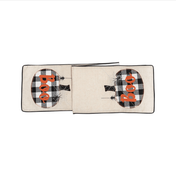 Franklin Black Boo Table Runner - Ruffled Feather