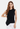 Freya Black Sleeveless Asymmetrical Drape Wrap Top - Ruffled Feather