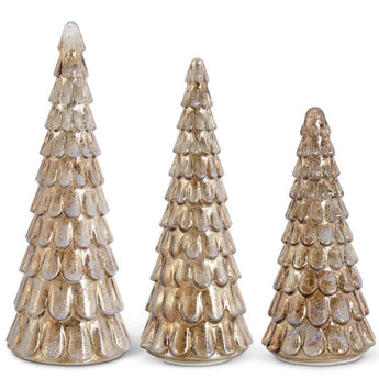 Frosted Copper LED Mercury Glass Tree - Ruffled Feather