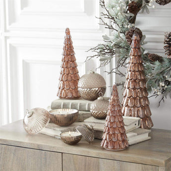 Frosted Copper LED Mercury Glass Tree - Ruffled Feather