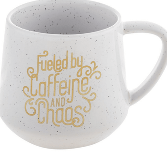Fueled By Caffeine and Chaos Mug - Ruffled Feather