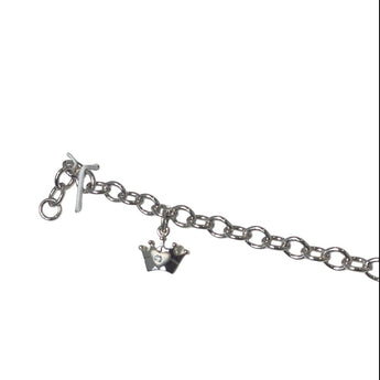 Girls Diamond Crown Bracelet - Ruffled Feather