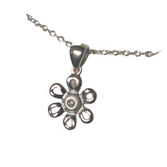 Girls Diamond Flower Necklace - Ruffled Feather