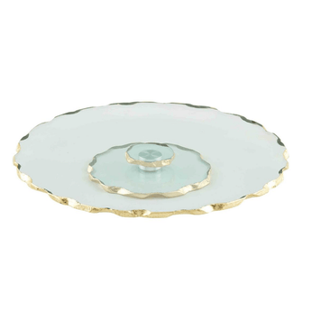 Gold Edge Lazy Susan - Ruffled Feather