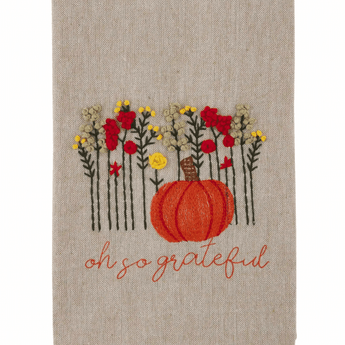 Grateful French Knot Towel - Ruffled Feather