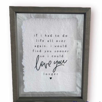 Gray Frame Shadow Box Quote - Ruffled Feather