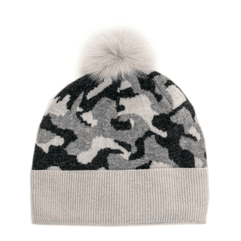 Grey &amp; Pearl Camo Hat - Ruffled Feather