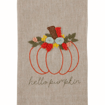 Hello French Knot Towel - Ruffled Feather