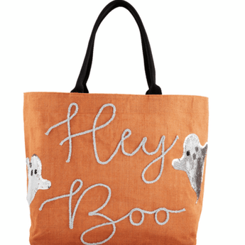 Hey Boo Sparkle Tote - Ruffled Feather