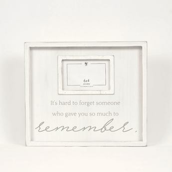"It's Hard to Forget" Wooden Picture Frame - Ruffled Feather