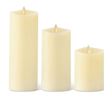 Ivory Luminara Candles - Ruffled Feather