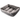 Large Charcoal Dog Bed - Ruffled Feather