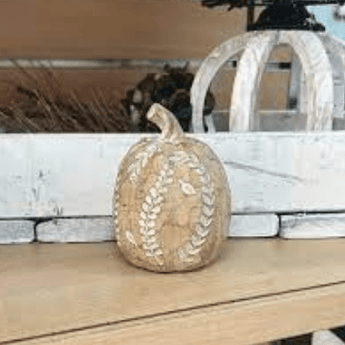 Leaf Engraved Pumpkin - Ruffled Feather