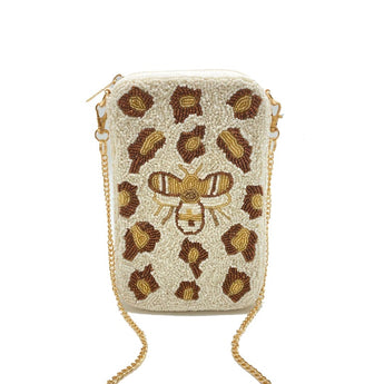 Leopard Print Bee Phone Bag - Ruffled Feather