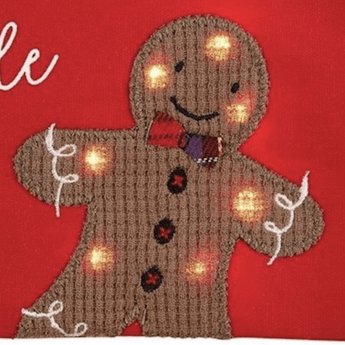 Light Up Xmas Pouch - Gingerbread Man - Ruffled Feather