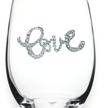 Love Stemless Glass - Ruffled Feather