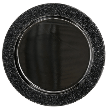 Luminous Charger Plate - Black - Ruffled Feather