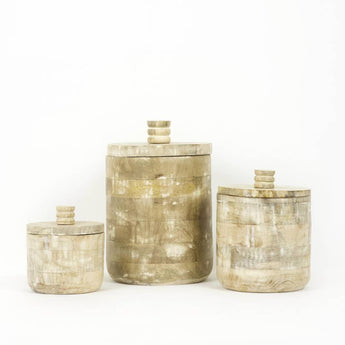 Mango Wood Canisters - Ruffled Feather