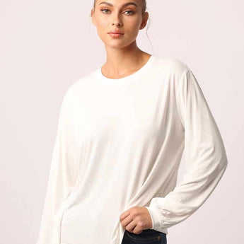 Matilda Basic White Long Sleeve - Ruffled Feather