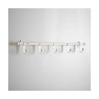 Metal 5 Hook Bar White - Ruffled Feather