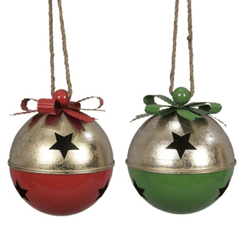 Metal Christmas Bell Ornament - Ruffled Feather