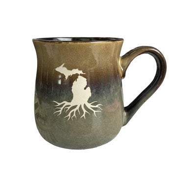 Michigan Roots Tan to Beige 26oz Tavern Mug - Ruffled Feather