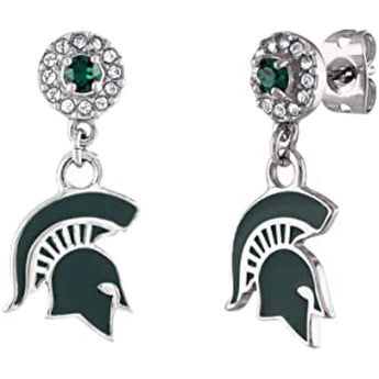 Michigan State Drop Earrings - Ruffled Feather