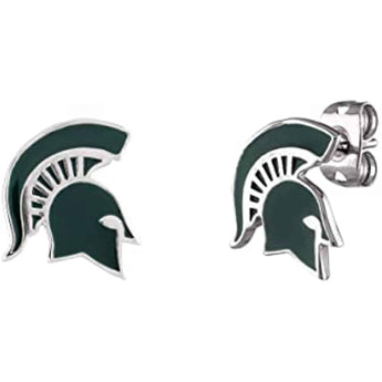 Michigan State Stud Earrings - Ruffled Feather