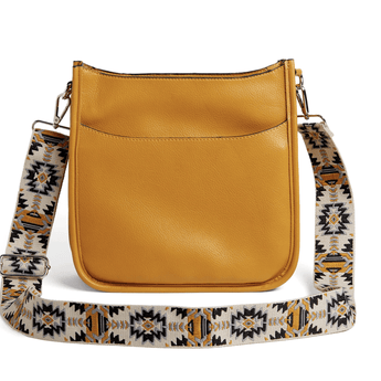 Mini Alma Zip Top Messenger + Strap - Mustard - Ruffled Feather