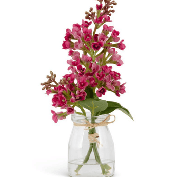 Mini Vase w/ Artificial Flowers - Ruffled Feather