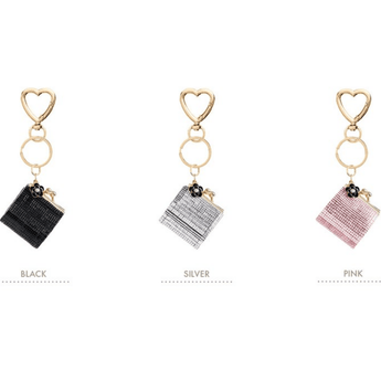 Miniaudiere Bag Charm + Key Fob - Ruffled Feather