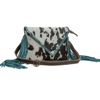 Myra Bag - Minun Leather &amp; Hairon Bag - Ruffled Feather