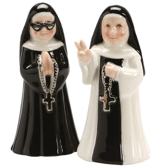 Nuns Salt & Pepper Ceramic - Ruffled Feather