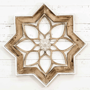 Octagonal Star Frame - Ruffled Feather