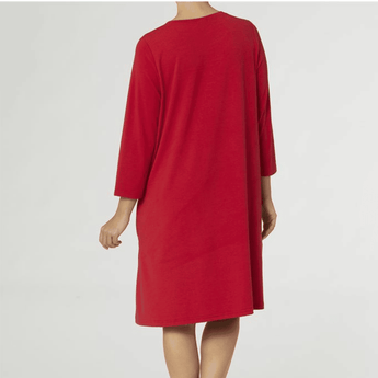 Oh So Soft Essential Tunic Dress - Red - Ruffled Feather