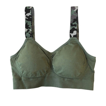 Olive/Camo Bra - Ruffled Feather