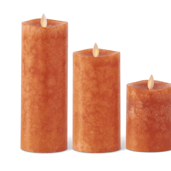 Orange Luminara Candles - Ruffled Feather