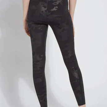 Patterned Matilda Foil Legging - Black Camo - Ruffled Feather