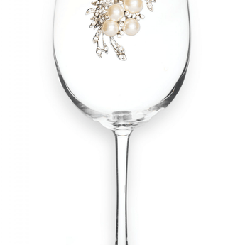 Pearl Bouquet Stemmed Glass - Ruffled Feather