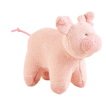 Pig Farm Knit Rattle - Ruffled Feather