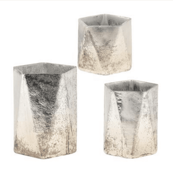 Prism Votives - Silver - Ruffled Feather